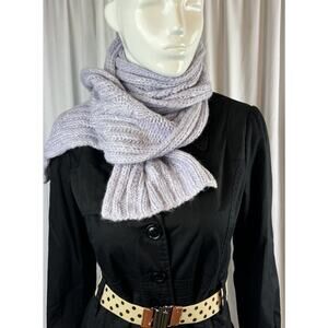 Isotoner Cable Knit Scarf Lavender OS cold weather Outdoors 67-07